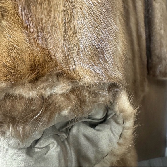 Luxurious Brown real Fur Coat size 14-16 XL - Picture 2 of 4